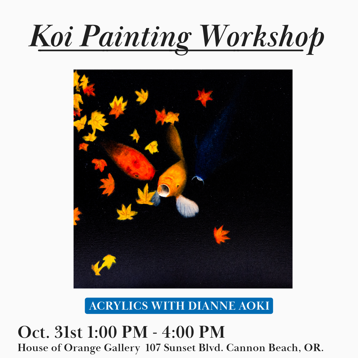 Koi Painting Workshop Halloween